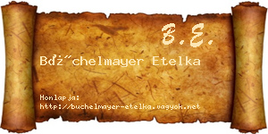 Büchelmayer Etelka névjegykártya